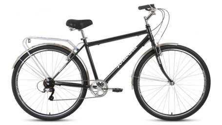 Городской велосипед FORWARD Dortmund 28 2.0 черный/серебро 19” рама (2020)