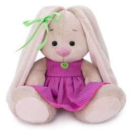Мягкая игрушка “Зайка Ми в розовом платье в полоску (малыш)” (15см)