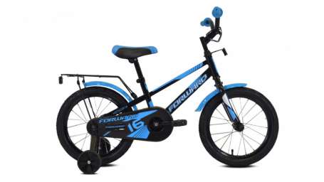 Детский велосипед FORWARD Meteor 16 черный/синий  (2020)