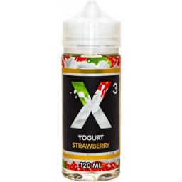 Жидкость для электронных сигарет X3 Yoghurt Strawberry, (3 мг), 120 мл