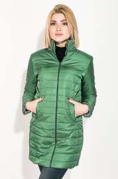 Куртка женская удлиненная 80PD1211 (Темно-зеленый)