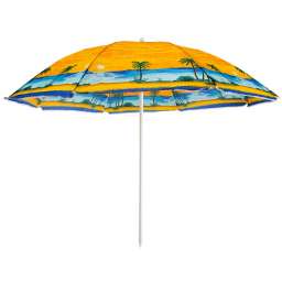 Зонт пляжный складной “ПАЛЬМЫ” h=190см, d=180см НТО1-0019