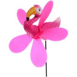 Фигура на спице “Розовый фламинго” 14*40см ветрячок