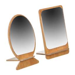 ЮниLook  Зеркало настольное, стекло, МДФ, 8,3х13,5см, 2 дизайна