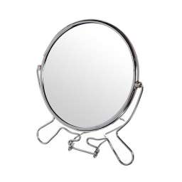 Зеркало настольное в металлической оправе “Модерн” круг, одностороннее d14см