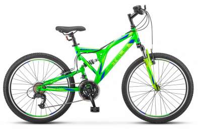 Подростковый горный (MTB) велосипед STELS Mustang V 24 V020 неоновый-зеленый 16” рама (2017)
