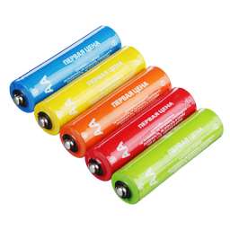 Батарейки Первая цена 4 шт “Super heavy duty” солевые, тип АА (R6), плёнка