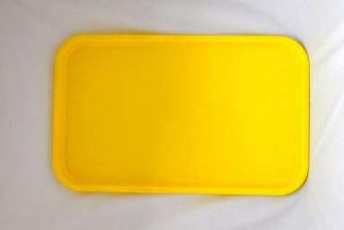 Поднос пищевой, пластик 53х33см, желтый