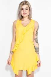 Платье женское с рюшами 74PD144 (Желтый)