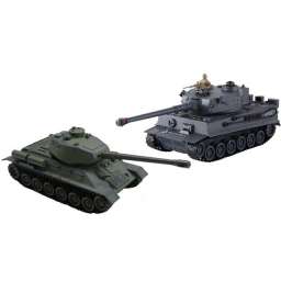 Радиоуправляемый танковый бой T34 и Tiger 1:28 -