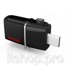 Флеш Диск Sandisk 32Gb Ultra Dual SDDD2-032G-GAM46 USB3.0 черный, шт