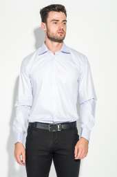 Рубашка мужская с контрастными запонками 50PD0060 (Светло-сиреневый)