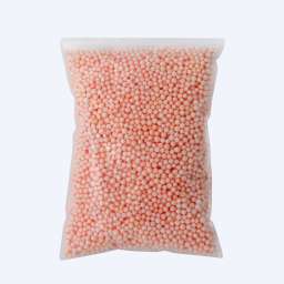 Мелкие Пенопластовые шарики для слаймов (упак. 10х15 см, Нежно-Розовые)