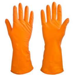 Сув арт 447-034 VETTA Перчатки резиновые спец. для уборки оранжевые S
