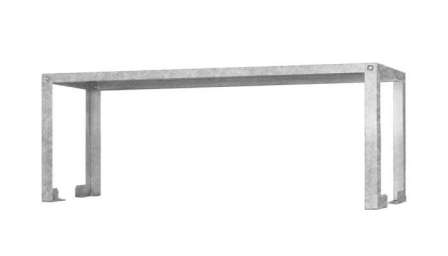 Полка-стеллаж настольная Мекон ПННб-600⁄400, оцинкованная сталь, 1 ярус