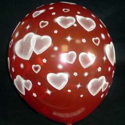 Воздушный шар (32см) Сердечки