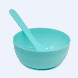 Чашка для изготовления слайма с лопаткой (голубая)