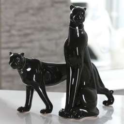 Casablanca, керамическая композиция “Леопарды”, цвет черный (продаются парой)