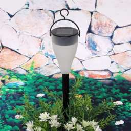 Фонарь садовый “Луч” 37*7см, подвесной, 7 цветов, на солн. батарее, пластик