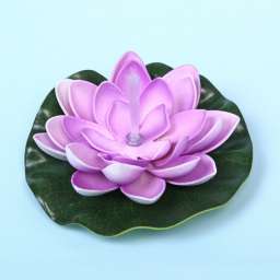 Растение водоплавающее “Кувшинка” d-13см фиолетовая, с подсветкой