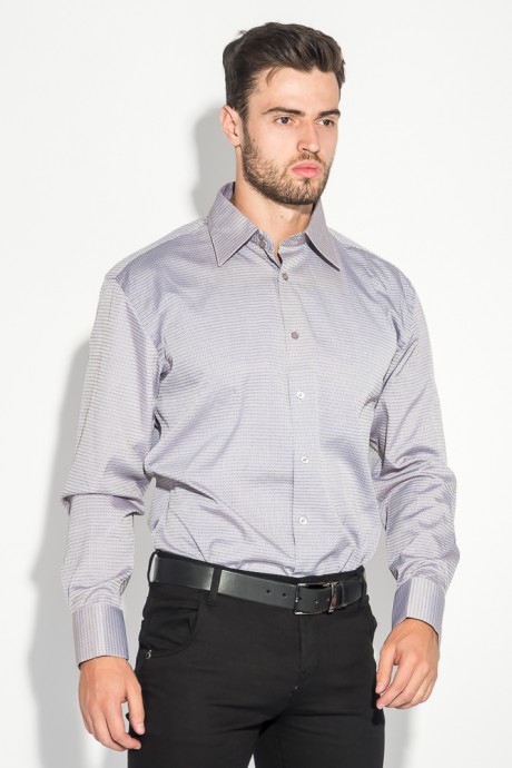Рубашка мужская мелкий принт 50PD37162-16 (Мокко)
