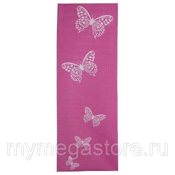 Коврик для йоги и фитнеса YL-Sports BB8301 (173*61*0,4см) с принтом, розовый