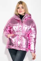 Куртка женская, теплая, короткая 69PD1075 (Розовый металик)