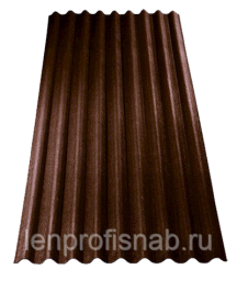 Волнистый лист Ондалюкс (0,95*1,95м), цвет коричневый