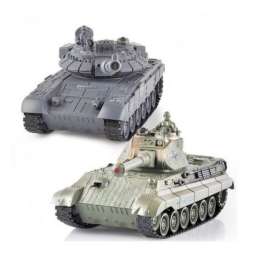Радиоуправляемый танковый бой Zegan  T-90 vs King Tiger 1:28 -