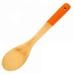 Ложка поварская бамбуковая (оранжевая ручка) КА-00033
