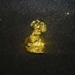 Сувенир золотая собака 1⁄12 2,5х4,5см