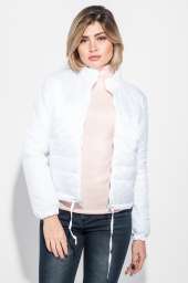 Куртка женская однотонная 72PD153-1 (Белый)