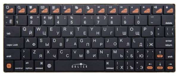 Клавиатура Oklick 840S Black Bluetooth, беспроводная