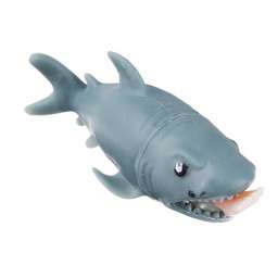 Мялка-антистресс в виде акулы с ногой в пасти, резина, 12см, 1 дизайн
