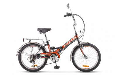 Городской велосипед STELS Pilot 350 20 Z011 черный/оранжевый 13” рама (2017)