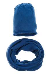 Комплект (шапка, хомут) женский  65PF95-042 (Синий)