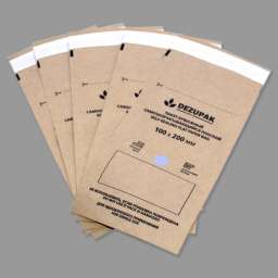 Крафт-пакеты для стерилизации и хранения инструментов, коричневые, 100х200 мм DEZUPAK DezUpak
