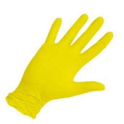Перчатки нитриловые желтые