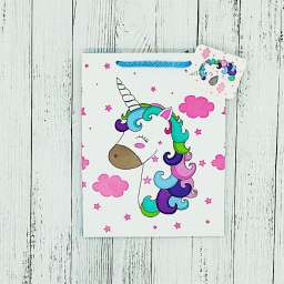 Пакет подарочный “Color unicorn”,S