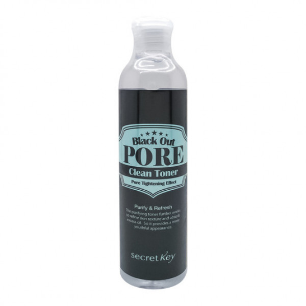 Тонер для очищения и сужения пор с древесным углем (Black out pore clean toner) Secret Key | Сикрет 
