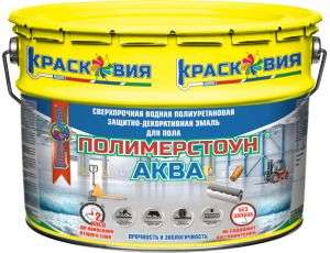 Полимерстоун-Аква  RAL 7040 10 кг (полуматовая износостойкая водно-полиуретановая эмаль)