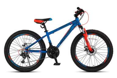 Горный детский велосипед MaxxPro - Hellcat 24 Pro
(2017) Р-р = 13; Цвет: Синий / Красный (X2407-3)