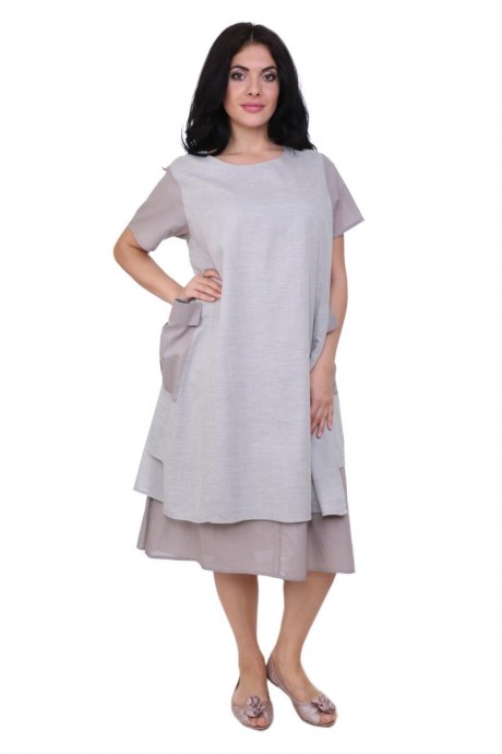 Двухслойное платье из хлопка Gang 19-205-1 L/XL