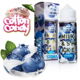 Жидкость для электронных сигарет COTTON CANDY Milk & Shake Черника (0мг), 120мл