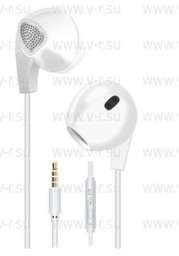 Hаушники EP-MI-15 с микрофоном белый ISA