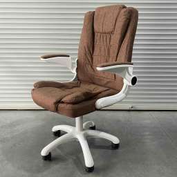 Кресло офисное с регулируемой спинкой и без подножки 982 коричневая
