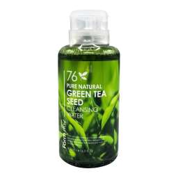 Очищающая вода для лица с экстрактом зеленого чая (Pure natural green tea cleansing water) Farm Stay