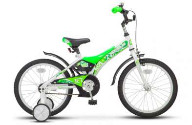 Детский велосипед STELS Jet 18 Z010 белый/салатовый 10” рама (2018)