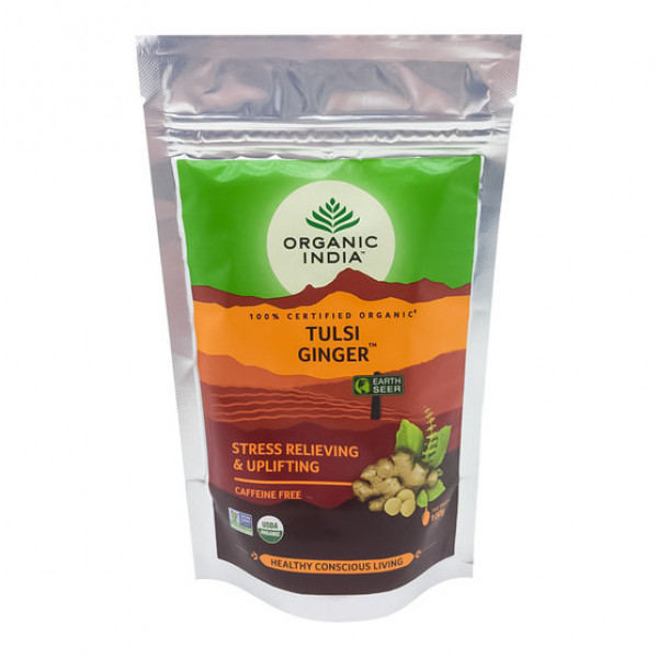 Чай Тулси с имбирем (tulasi tea with ginger) Organic India | Органик Индия 100г