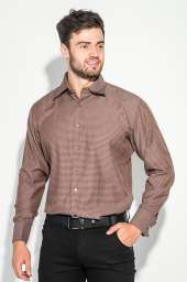 Рубашка мужская принтованная 50PD37162-19 (Шоколадный)